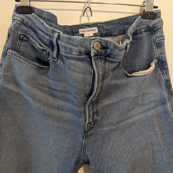 Good American Good Straight Split Pocket Jeans - Picture 5 of 16